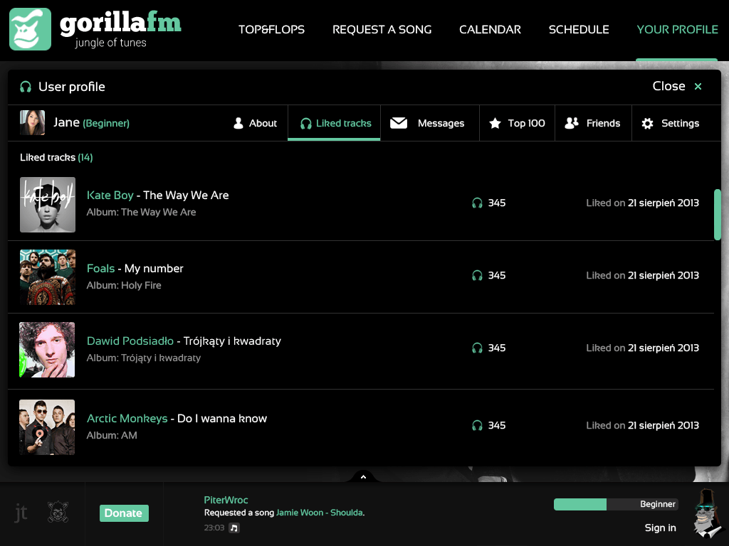 GorillaFM screenshot