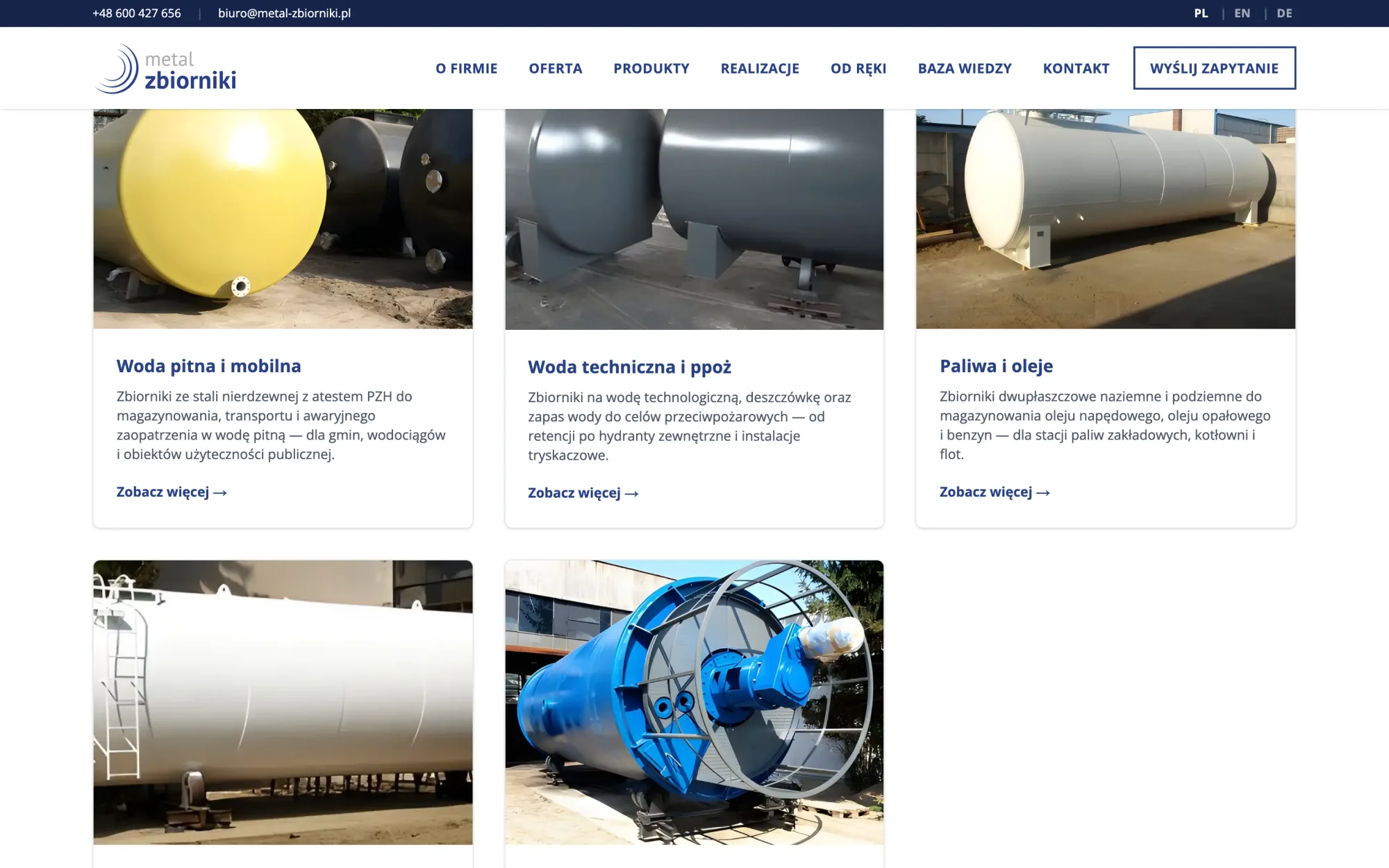 The rebuilt catalog runs on Payload CMS in Polish, English and German.