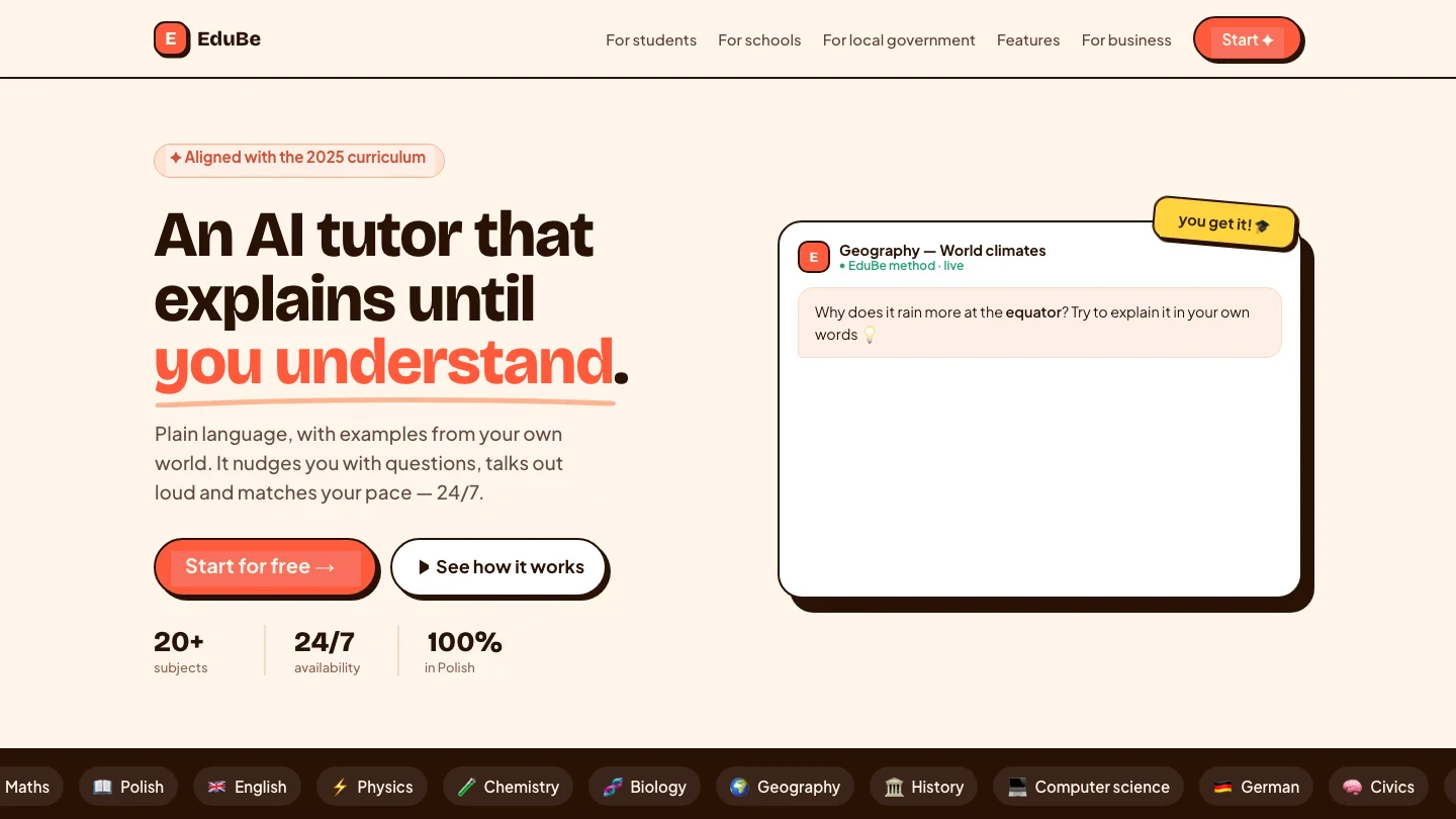 Edube — An AI tutor that teaches understanding, not answers