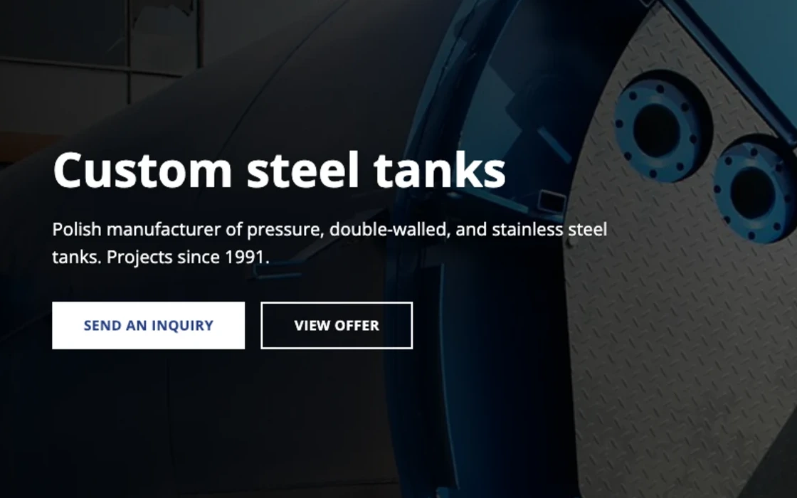 Metal Zbiorniki — Rebuilding a steel-tank maker's sales pipeline — site, configurator, CRM and AI-drafted quotes