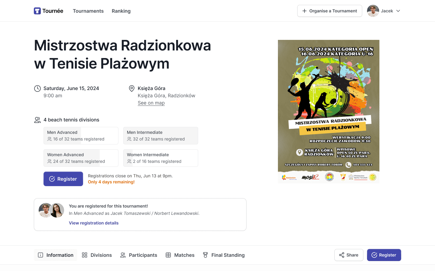 Tournee — Run tournaments without breaking a sweat